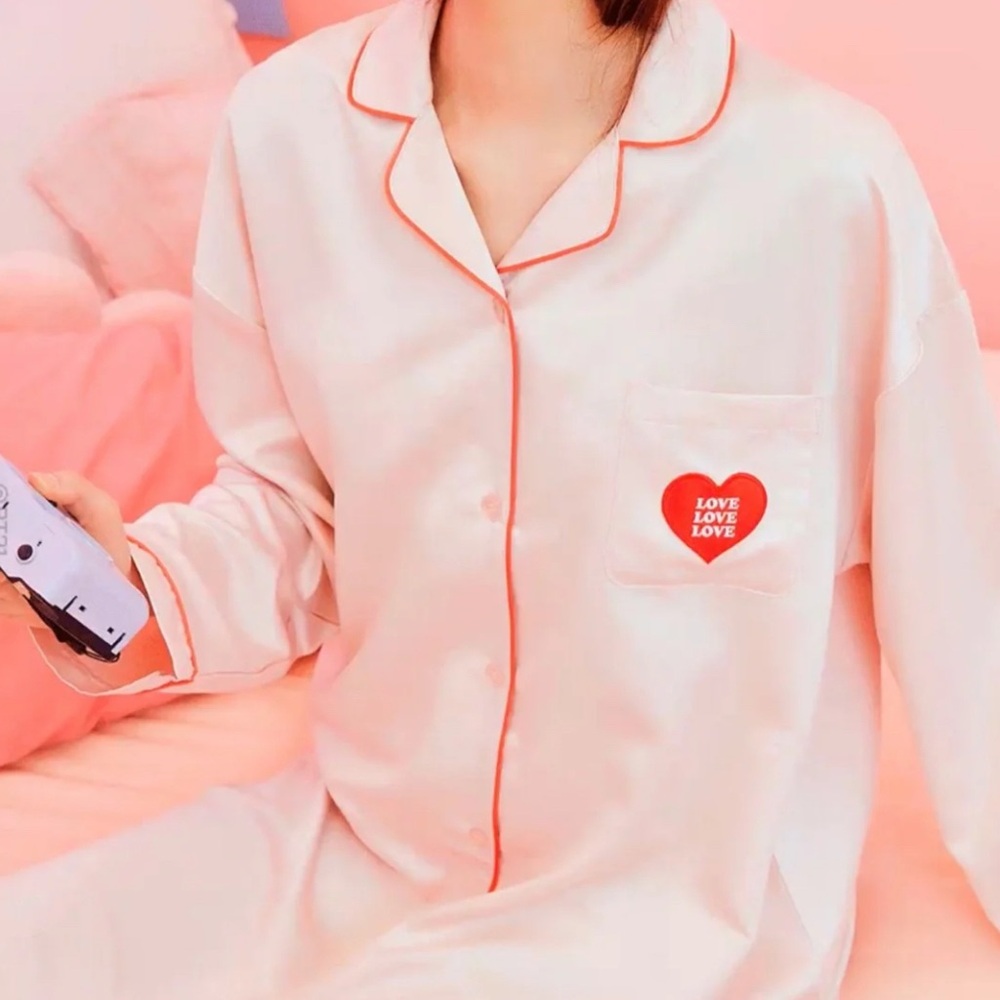 {LINE FRIENDS} BT21 BTS pink pj gown one size